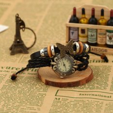 Hot Jual Fashion Wanita Gaya Etnik Retro Kulit Watches (W01383)-Intl