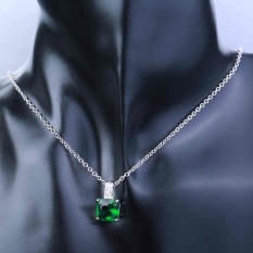 Jual Panas Exclamation Menandai Shaped Pesta Giok Hijau Kaca Rantai Kalung-Internasional