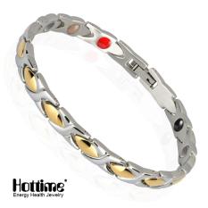 Hottime 20 Cm Kualitas Terbaik Bio Kesehatan Men Bracelet Bangle 316L Stainless Steel Magnetic Perawatan Perhiasan-Intl