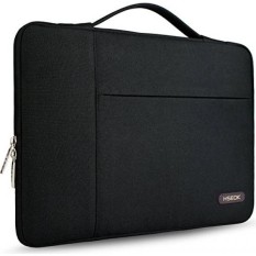 Hseok 14-15.6 Inch Multifungsi Laptop Lengan Perlindungan Kasus Sarung Tas untuk 15 Macbook Pro 2016/14- 15 ASUS Acer Lenovo Dell Ponsel Toshiba Chromebook Komputer Briefcase Tas Tangan, hitam-Internasional