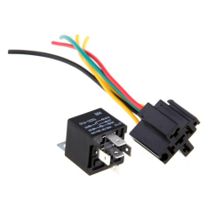 HuoLaLa aksesoris Mobil 5 pcs 12 V Volt SPDT Relay + Kawat Socket Car Alarm 30/40A