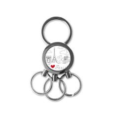 I Love Paris Prancis Mark Landmark Nasional Bendera Arsitektur Custom Lanskap Ilustrasi Pola Logam Key Chain Cincin Mobil Keychain Creative Trinket Keyring Kebaruan Item Terbaik Pesona Hadiah-Intl