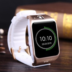 Ibelieve LG118 Tahan Air Build-in NFC Kamera Mendukung SIM Card HD Layar Bluetooth Smart Arloji untuk Android dan IPhone (emas dengan White Wrist Strap) -Intl