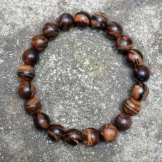 ICBEADS Gelang Kayu Gaharu Zebra Hitam