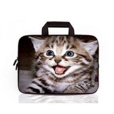 IColor-Modis Lucu Kitten 13-13.3 Inch Laptop Netbook/Buku Catatan Computer/Macbook Udara/Macbook Pro casing Briefcase Tas Kantung Lengan Pembawa Kasus (IHB13-008) -Internasional