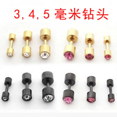 Imut Emas Pria atau Wanita Bertatah Berlian Anting Anting