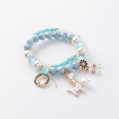 Imut Produk Asli Bertatah Berlian Lapisan Ganda Gelang