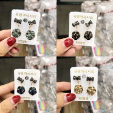 Indah Jepang atau Korea Selatan Batu Kristal Udara Ukuran Kecil Elegan Bola Giok Anting
