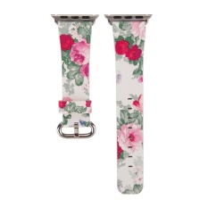 Tinta Bunga Leather Strap Replacement Watch Band untuk Apple Watch 42mm-Intl