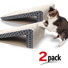 Iprimio Cat Scratch Ramps (2 Landai untuk Satu Harga) -dapat Dilipat untuk Perjalanan dan Penyimpanan Yang Mudah-BAGUS untuk Kucing Bermain Over, Laying, dan Scratching-Paten Desain Tertunda (2 Pack)-Intl