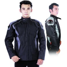 jaket motor pria murah jml 215 / jaket touring terbaru / jaket biker keren cowok hitam abu