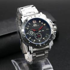 Jam Fashion Pria Quiksilver Model Tanggal Stainless stell