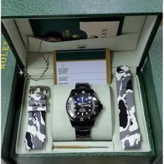Jam Rolex Deepsea Black Automatic Full Set ( Bonus Rubber )
