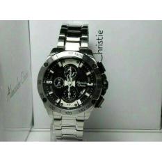 Jam Tangan Alexandre Christie AC 6463 Pria Chronograph Silver Black