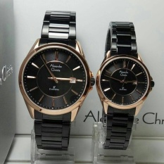 Jam Tangan Alexandre Christie Original Sport Formal Fashion Kasual Couple Pasangan Pria Wanita Alexandre Christie Model Terbaru Termurah Terlaris Keren Elegan Simple Analog Tanggal Aktif Rantai Stainless Steel Alexandre Christie AC8529 Hitam Rose GOld