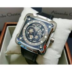 Jam Tangan Alexandre Christie Sport Formal Fashion Kasual Original Pria Cowok Alexandre Chrisitie Original Termurah Terlaris Keren Elegan Automatic kulit Model Terbaru Alexandre Christie AC 3030 (Silver)