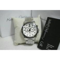 Jam Tangan Alexandre Christie Sport Kasual Original Pria Cowok Laki Laki Alexandre Christie Rantai Stainless Steel Crono Tanggal Aktif Original Model Terbaru Termurah Terlaris Keren Elegan Analog Alexandre Christie Original Silver Putih Murah