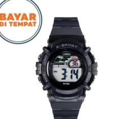 Jam Tangan Anak Lasika Anti Air K-Sport W-F80 Full Black Strap Rubber