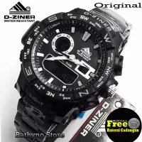 Jam Tangan D-ziner Original - Dual Time - DZ1143RSII -Rubber Strap