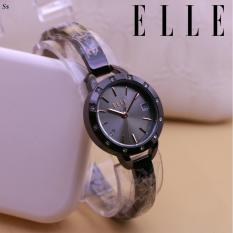 Jam Tangan Elle Kosovia - Limited Edition Elegant Series-Pria Wanita Formal Kasual Terbaru-Women or Men Luxury Watch-Stainless Strap-Kulit Kanvas Army Kekinian Sporty Fashionable Bonus Zippo Premium Beam Korek Free Trend 2018