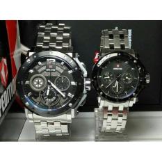 Jam Tangan Expedition E6402 Couple Silver Black Original