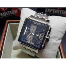 Jam Tangan Expedition Original Sport Formal Fashion Kasual Pria Cowok Laki-Laki Expedition Model Terbaru Termurah Terlaris Keren Elegan Simple Analog Crono Tanggal Aktif Rantai Stainless steel Expedition E6695 Original Murah (SILVER)