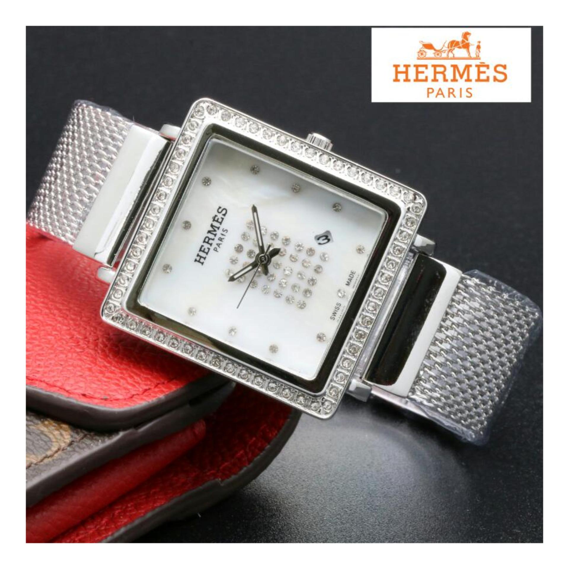 JAM TANGAN FASHION WANITA - STAINLES STEL- TALI PASIR - HM33822