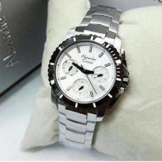JAM TANGAN FORMAL KASUAL FASHION ALEXANDRE CHRISTIE ORIGINAL WANITA CEWEK PEREMPUAN ALEXANDRE CHRISTIE RANTAI STAINLESS STEEL TANGGAL CRONO AKTIF TERMURAH TERLARIS KEREN ELEGAN SIMPLE MODEL TERBARU ALEXANDRE CHRISTE AC 6455 ORIGINAL SILVER PUTIH MURAH