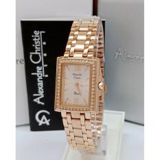 JAM TANGAN FORMAL SPORT ALEXANDRE CHRISTIE ORIGINAL WANITA CEWEK PEREMPUAN ALEXANDRE CHRISTIE ORIGINAL RANTAI STAILESS STEEL MODEL TERBARU TERLARIS TERMURAH ALEXANDRE CHRISTIE AC 2692 ORIGINAL HITAM ROSE GOLD DALAM PUTIH MURAH