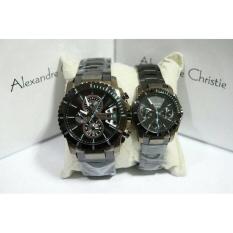 Jam Tangan Original Alexandre Christie Sport Kasual Couple Pasangan Alexandre Christie Original Rantai Stainless Steel Crono Tanggal Aktif Model Terbaru Termurah Terlaris Keren Elegan Simple Original Alexandre Christie AC 6455 Hitam Full Black Murah