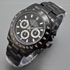 Jam Tangan Pria AUTOMATIC / Cowo R o l e x Daytona Rantai Full Black