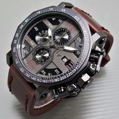 Jam Tangan Pria / Cowok GC Chrono SW Leather Black