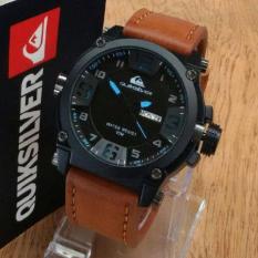 Jam Tangan Pria / Cowok Quiksilver Leather Dark Brown