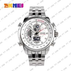 Jam Tangan Pria Digital Analog SKMEI 0993 White Water Resistant 30M