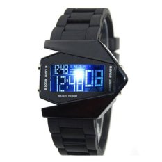 Jam Tangan Pria Digital LED Light Strap Karet Sports Men Wrist Watch