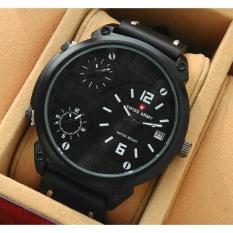 JAM TANGAN PRIA SWISS ARMY ORIGINAL TRIPEL TIME STRAP KULIT