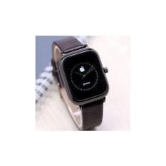 JAM TANGAN PRIA WANITA APPLE IPHONE LEATHER HITAM / COKLAT AP002