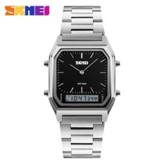 Jam Tangan SKMEI Casio Men Sport Watch Water Resist DG1220 Jam Tangan Pria Original Garansi - Silver Hitam