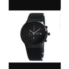 Jam Tangan Sport Formal Fashion Kasual Pria Cowok Model Terbaru Murah Keren Elegan Analog Crono Aktif Rantai Stainless Steel Alexandre Christie AC6245 black