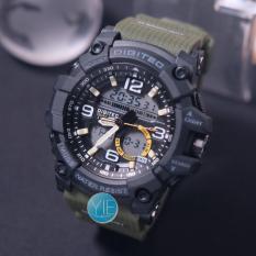 Jam Tangan Sport Pria Digitec DG 2102 T Triple Time Original Anti Air - Hijau Army