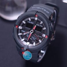 Jam Tangan Sport Pria Digitec DG 2113 T Dual Time Original Anti Air - Hitam List Merah