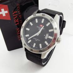 jam tangan swiss army dhc SAM121A strap kanvas-tanggal aktif