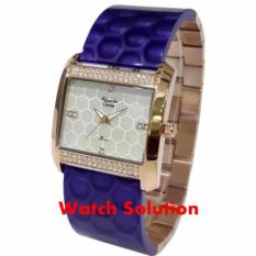 Jam tangan wanita Alexandre Christie original AC Blue Rosegold silikon