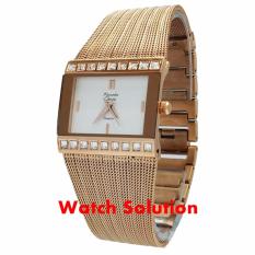 Jam tangan wanita Alexandre Christie original AC full rosegold tali pasir