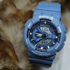 JAM TANGAN WANITA BABY G GA 110 DENIM BLUE KW