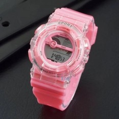 Jam Tangan Wanita / Cewek QQ Sport Ladies Rubber Pink