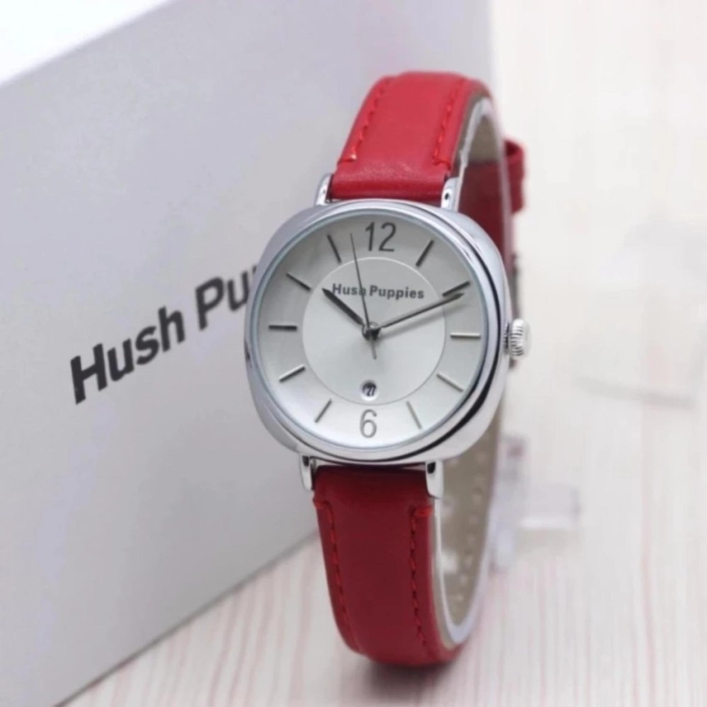 Jam tangan wanita hush-pupies Ellegant silver style - Leather Strap