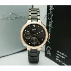 JAM TANGAN WANITA / JAM TANGAN KASUAL ALEXANDRE CHRISTIE ORIGINAL WANITA CEWEK PEREMPUAN ALEXANDRE CHRISTIE ORIGINAL RANTAI STAILESS STEEL KEREN CRONO TANGGAL AKTIF MODEL TERBARU TERLARIS TERMURAH ALEXANDRE CHRISTIE AC 2697 ORIGINAL HITAM ROSE GOLD MURAH