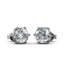 Jane Solitaire Earrings-Kristal dari Swarovski®-Intl