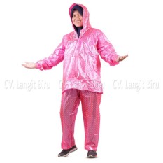 Jas Hujan Jaket Celana Polkadot 810 Plevia Stelan Raincoat Murah